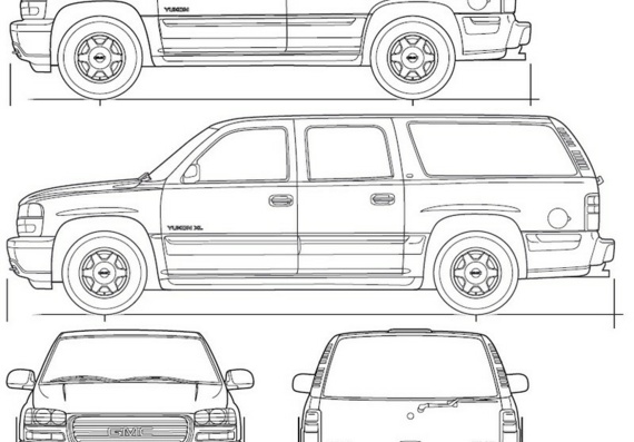 GMC Yukon (2006) (GMS Yukon (2006)) - drawings (figures) of the car